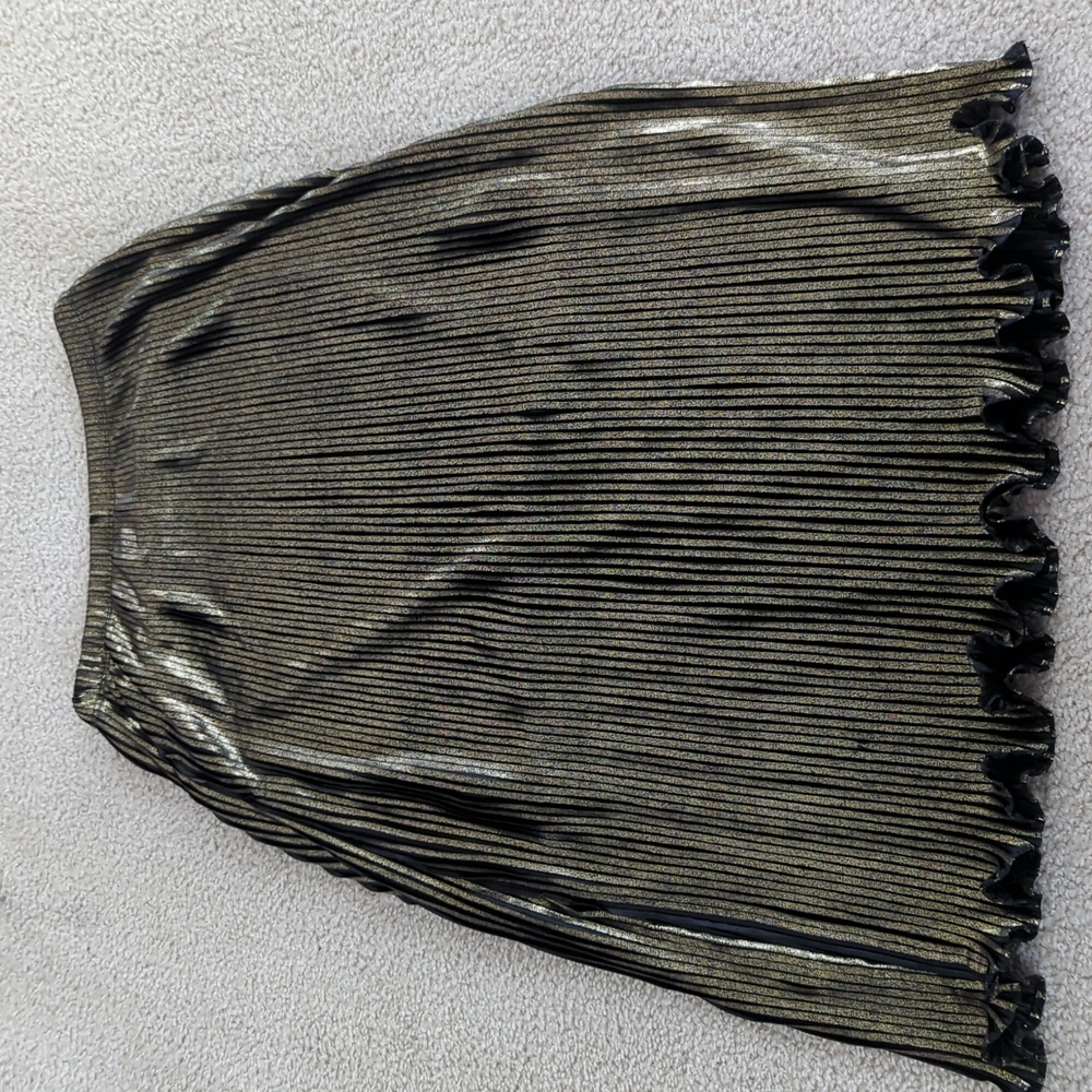 Gold Pleated Skirt